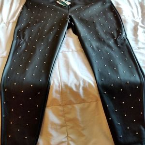 Beautiful black faux leather stuffed pants